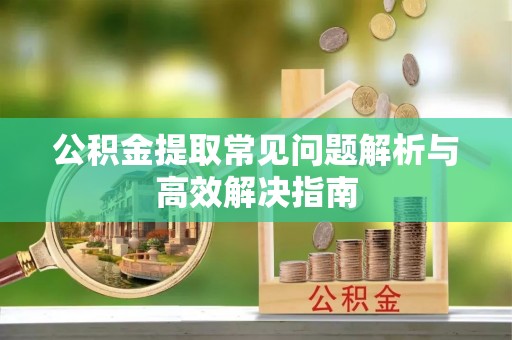 巢湖公积金提取常见问题解析与高效解决指南