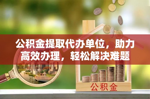 巢湖公积金提取代办单位，助力高效办理，轻松解决难题